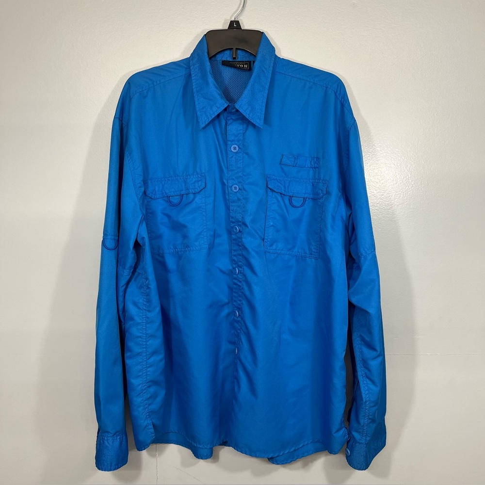 XL Canyon Creek, size large, long sleeve Fishing Shirt, Vented, Pockets.